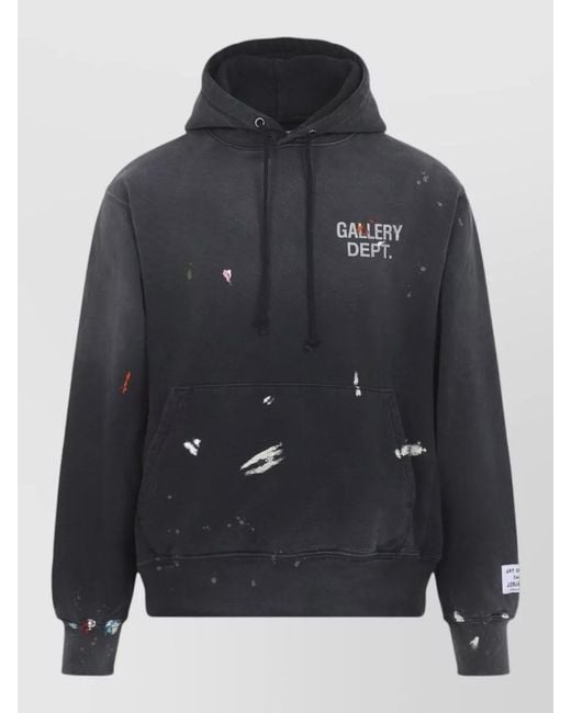 GALLERY DEPT. Blue Cotton Hoodie for men