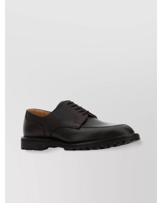 Crockett and Jones Black Leather Lace-Up Shoes for men