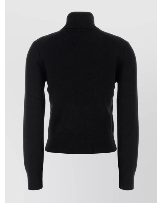 AMI Blue Wool Turtleneck Sweater