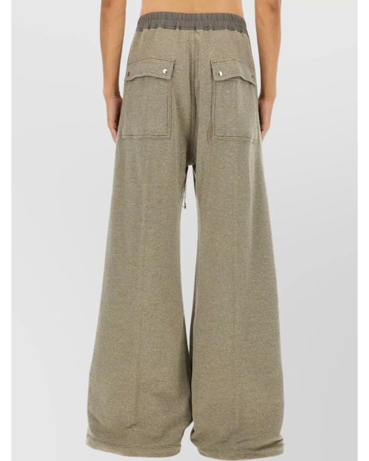 Rick Owens Natural Cotton Wide-Leg Trousers for men