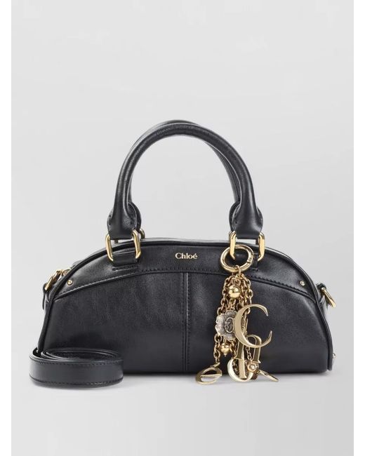 Chloé Black Bowling Small Leather Shoulder Bag