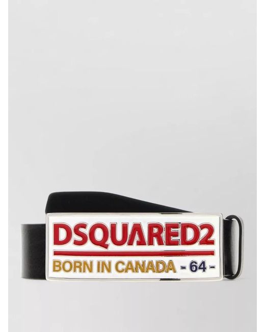 DSquared² Red Leather Belt Adjustable Fit Refined Design for men