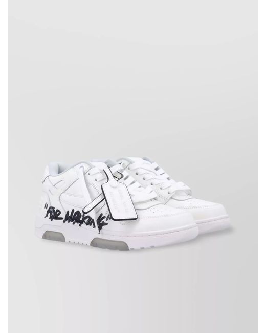 Off-White c/o Virgil Abloh White Leather Low-Top Sneakers