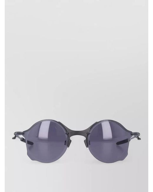 Oakley Purple Tailend Ti Round Metal Sunglasses Dark Lenses