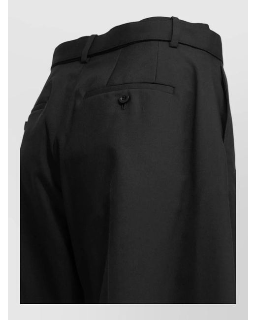 Sacai Black Wide-Leg Tailored Trousers