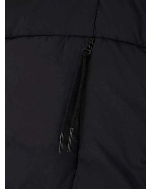 Stone Island Black Hooded Stretch Nylon Down Jacket Pockets for men