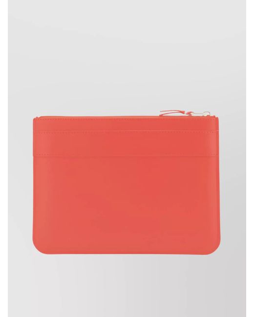 Comme des Garçons Red Leather Bow Pouch for men