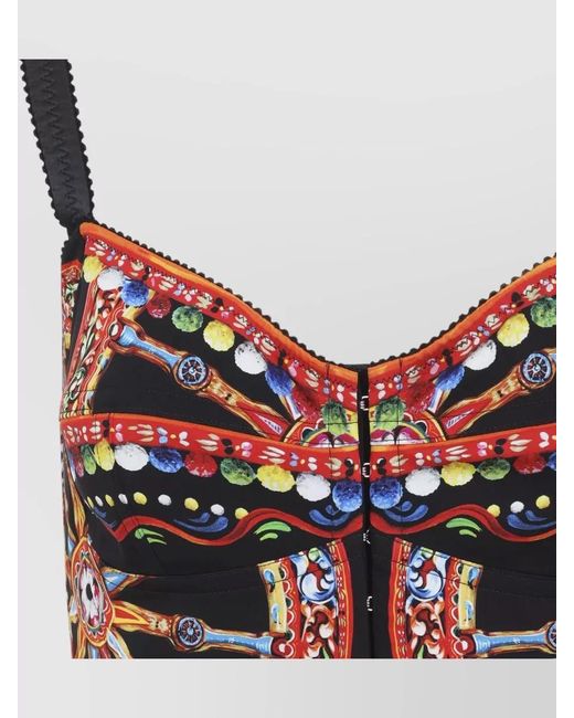 Dolce & Gabbana Multicolor Carretto Print Charmeuse Mini Beach Dress