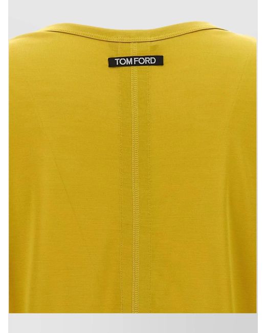 Tom Ford Yellow Silk T-Shirt
