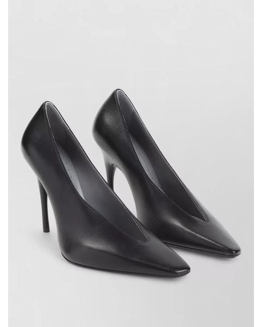 Balenciaga Black Duchesse Pump Low Cut Pointed Stiletto Heel