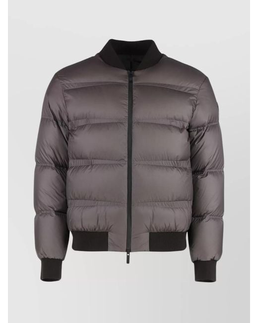 Moncler Gray Short Quilted Jacket Vioz for men