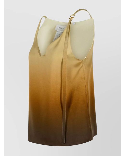 Sportmax Natural Silk Gradient Top