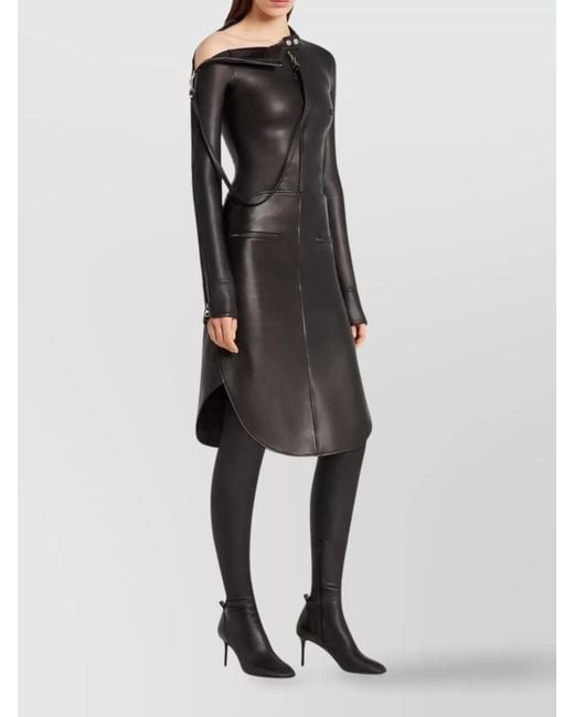 Courreges Black Long-Sleeve Zip Blouse