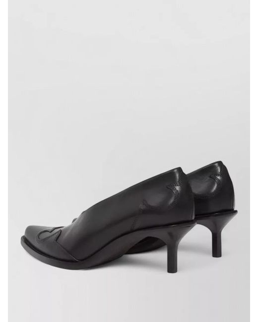 Ann Demeulemeester Black Janeka Western Stitching Square Toe Pumps