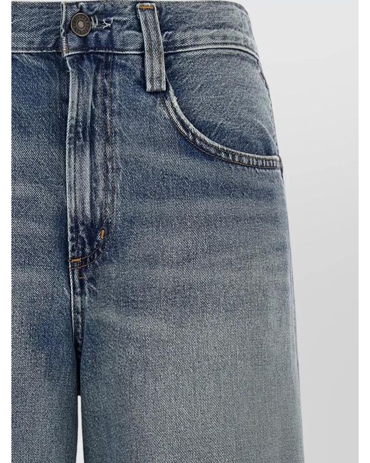 Agolde Blue High Waist Wide Leg Denim Jeans