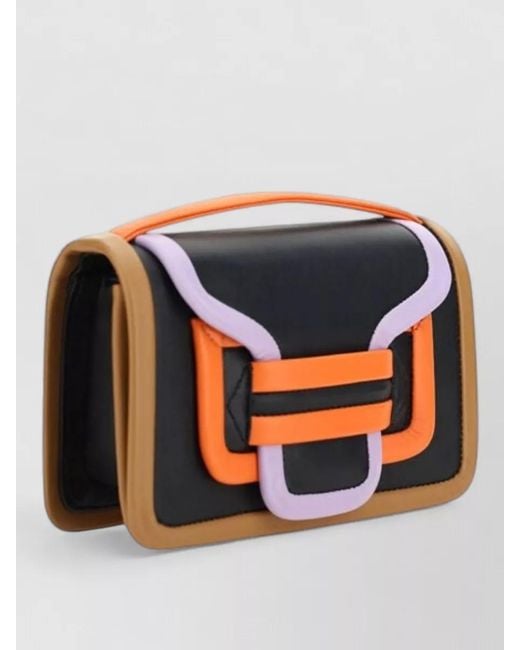 Pierre Hardy Orange Alpha Leather Shoulder Bag Color Block