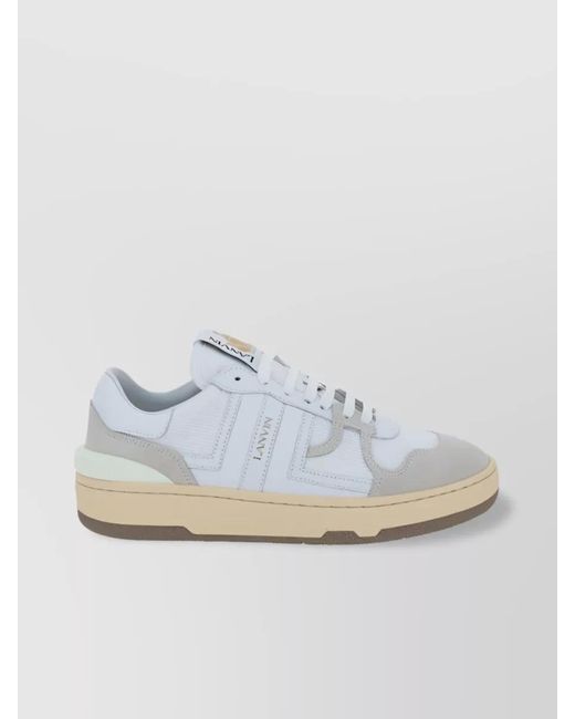 Lanvin White Leather Low Top Sneakers