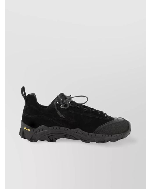 Our Legacy Black Leather Low-Top Sneakers for men