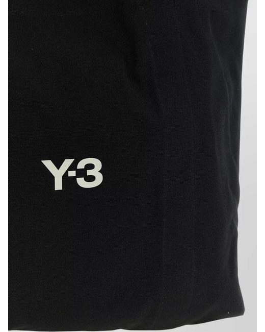 Y-3 Black Canvas Tote Bag for men