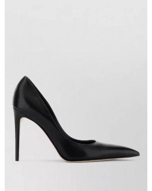 McQueen Black Leather Pumps