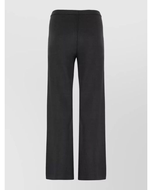 Calvin Klein Black Straight Leg Knitted Trousers Relaxed Fit