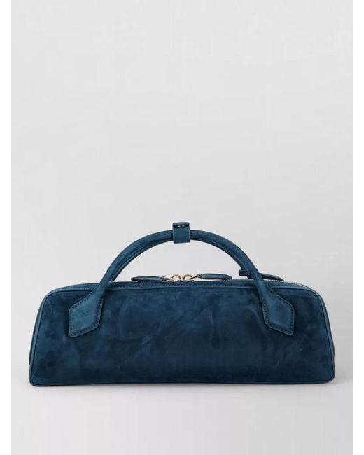 Alaïa Blue Le Teckel Suede Clutch Bag