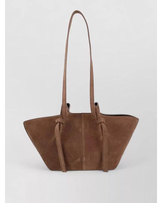Yuzefi Brown Mochi Small Leather Shoulder Bag
