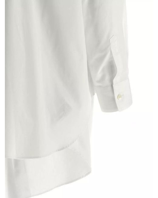 Comme des Garçons White Asymmetric Cotton Shirt