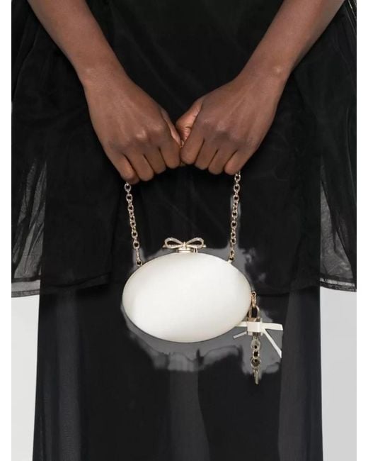 Self-Portrait Natural Satin Clutch