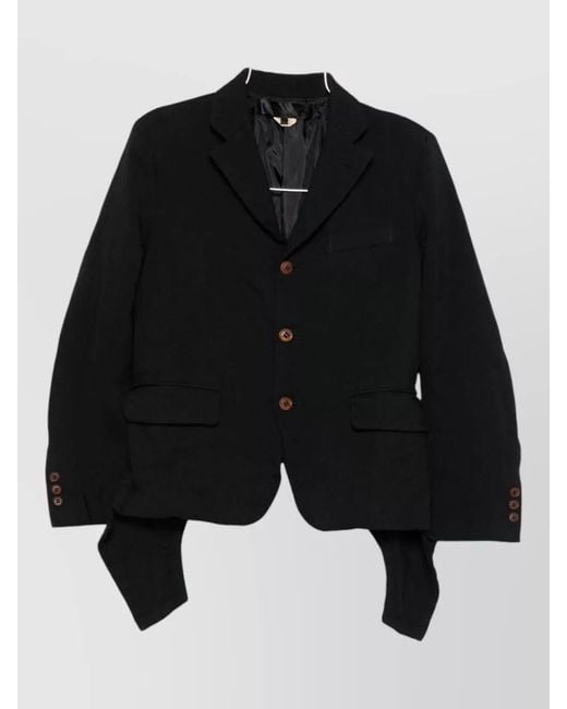 Comme des Garçons Black Tailored Jacket Single Breasted Notch Lapel