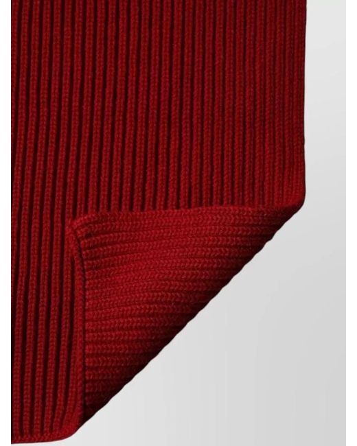 Dolce & Gabbana Red Wool Knitted Scarf for men