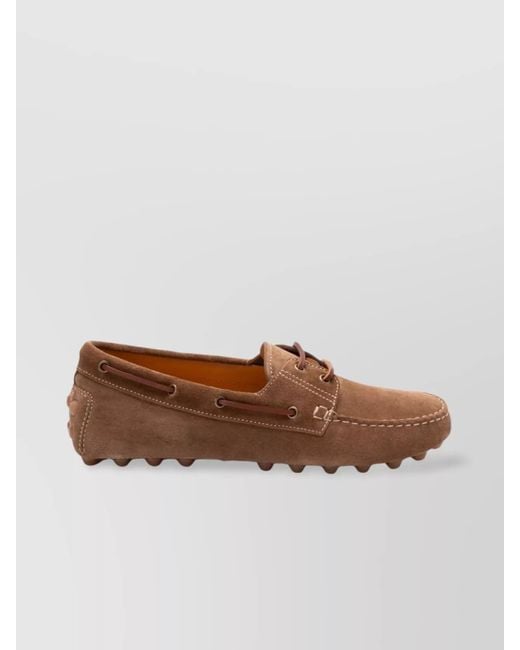 Tod's Brown Suede Leather Loafers for men