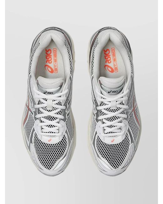 Asics Gray Mesh Panel Low-Top Sneakers for men