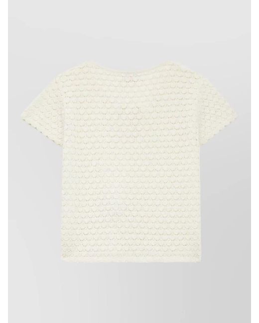 KENZO Natural Crochet Knitted Top