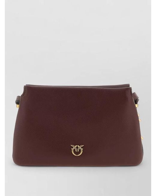 Pinko Purple Love Bag One Mini Leather Shoulder Bag