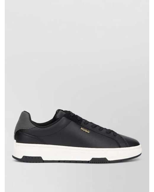 Boss Multicolor Lace Up Sneakers Eco Leather Contrast Sole for men