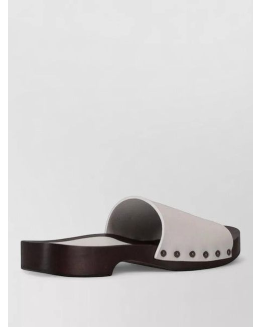 LA ROSE Multicolor Leather Flat Sole Sandals Open Toe Studs