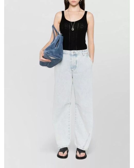 Herskind Black Hedra Merino Wool Ribbed Scoop Tank