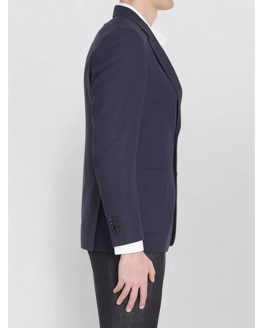 Lardini Blue Virgin Wool Jacket Regular Fit for men
