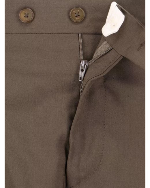 Briglia 1949 Brown Tailored Pants Straight Cut Belt Loops for men