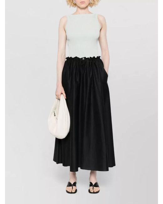 Liviana Conti White Sleeveless Ribbed Top Fitted Silhouette