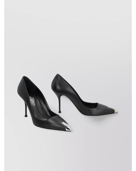 Alexander McQueen White Pointy Toe Stiletto Pumps