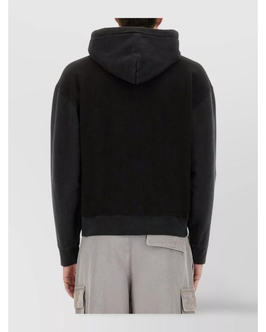 Our Legacy Black Organic Cotton Zip-Up Hoodie for men