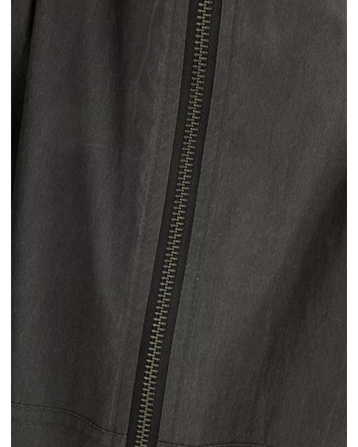DUNST Gray Cotton Blend Hooded Jacket Elastic Cuffs Hem