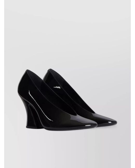Givenchy Black Patent Leather Sculpted Pumps