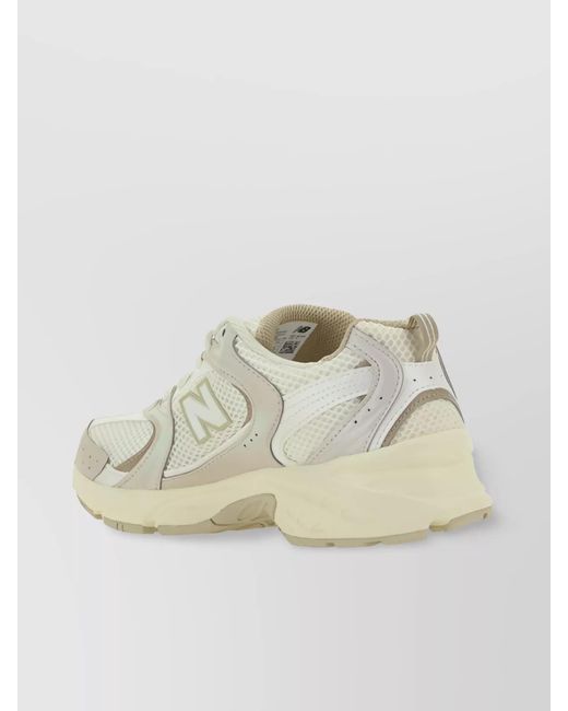 New Balance Natural Leather Mesh Low-Top Sneakers