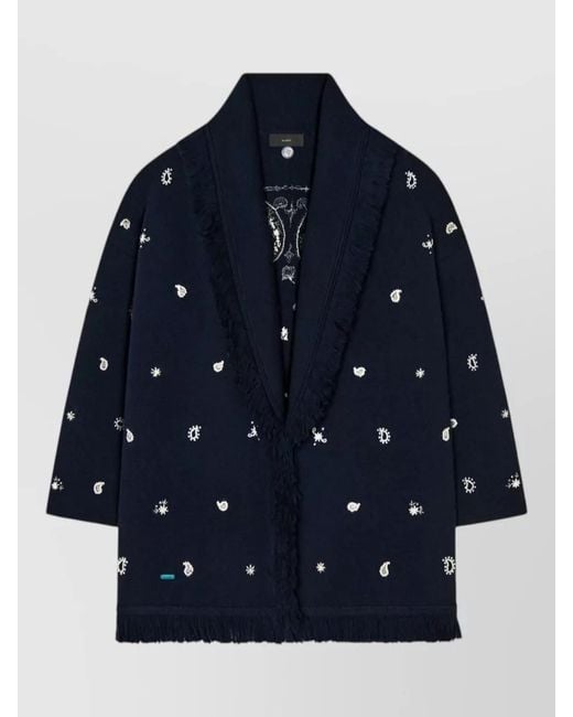 Alanui Blue Cashmere Cardigan