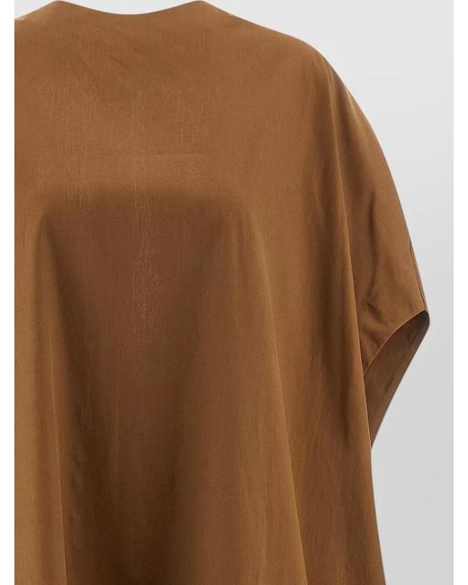 ARMARIUM Brown Nicla Dress Back Tie Midi Length