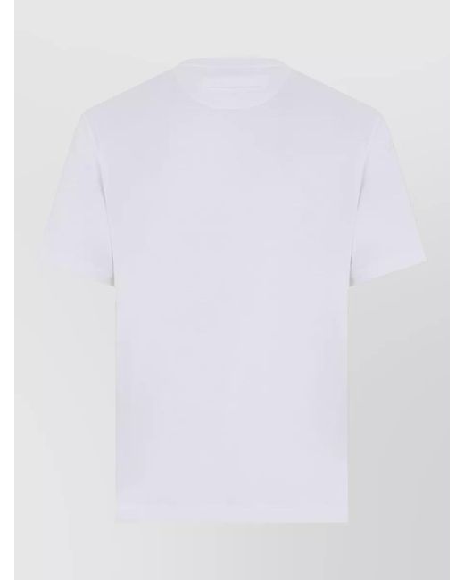 Zegna White Cotton Regular Fit Short Sleeve T Shirt for men