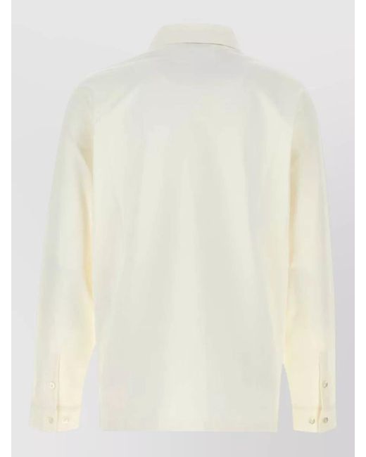 Gucci Natural Stretch Piquet Shirt Button Cuffs Long Sleeves for men